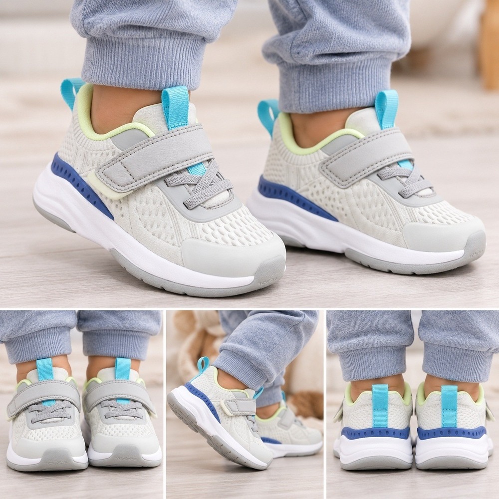 All In Motion Toni Performance Sneakers Toddler Boy Size 12 Gray Blue NWT